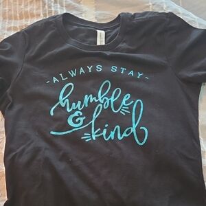 Bella Canvas Black Tee with Blue Text